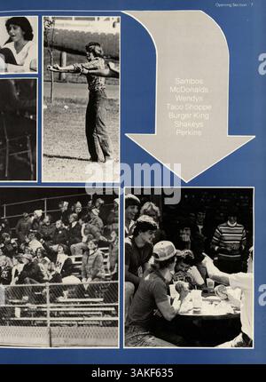 Dieses Jahrbuch der High School erfasst die Schüler, Lehrer, Vereine, Leichtathletik und wichtige Ereignisse aus dem Schuljahr 1977-1978 an der Minnetonka High School. Stockfoto