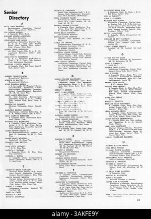 Das Hesperian Yearbook 1951 '51 der West High School fängt die wichtigsten Momente des Schuljahres 1950-1951 ein, darunter Schülerleistungen, Porträts der Lehrkräfte, Leichtathletik, Clubs, und Schulveranstaltungen. Stockfoto