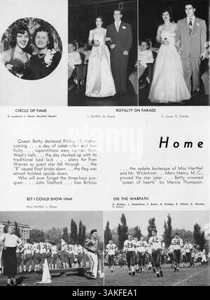 Das West High Yearbook '51 Hesperian 1951 fängt die Erinnerungen von Schülern, Lehrern, Leichtathletik und wichtigen Ereignissen aus dem Schuljahr 1950-1951 an der West High School ein. Stockfoto