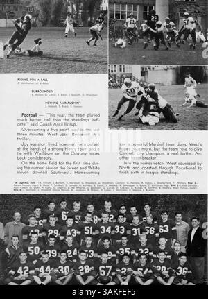 Das hesperische Jahrbuch 51 von der West High erfasst die akademischen und außerschulischen Aktivitäten der Schüler sowie unvergessliche Momente aus dem Schuljahr 1950-1951. Stockfoto