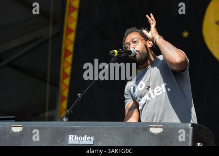 5. Mai 2017: New Orleans, Lousiana, USA S - PJ MORTON während des New Orleans Jazz & Heritage Festivals in New Orleans, Louisiana (Bild: © Daniel DeSlover via ZUMA Wire) Stockfoto