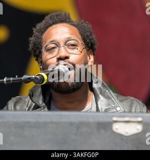 5. Mai 2017: New Orleans, Lousiana, USA S - PJ MORTON während des New Orleans Jazz & Heritage Festivals in New Orleans, Louisiana (Bild: © Daniel DeSlover via ZUMA Wire) Stockfoto