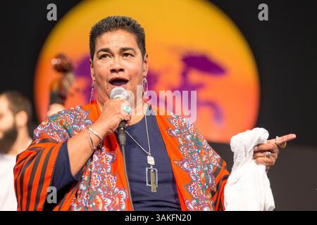 Mai 2017: New Orleans, Lousiana, USA S - LEAH CHASE während des New Orleans Jazz & Heritage Festivals in New Orleans, Louisiana (Foto: © Daniel DeSlover via ZUMA Wire) Stockfoto