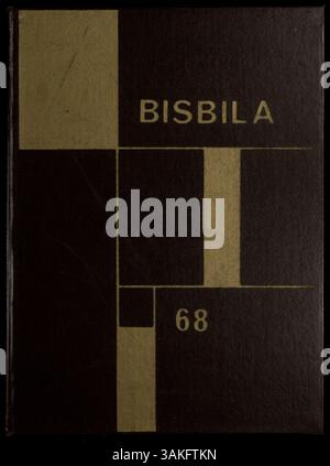Das High Yearbook der Universität 1968, Bisbila 68, dokumentiert die Studenten, Lehrer, Vereine, leichtathletik und Veranstaltungen aus dem Schuljahr 1967-1968 mit Schwerpunkt auf afroamerikanischer Geschichte. Stockfoto