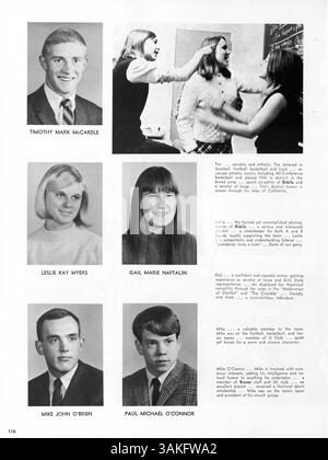 Das High Yearbook der Universität 1968, Bisbila 68, spiegelt die Ereignisse, Vereine, Leichtathletik, und die afroamerikanische Kultur des Schuljahres 1967-1968, die die Leistungen der Schüler zeigt. Stockfoto