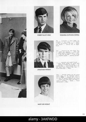 Das High Yearbook der Universität 1968, Bisbila 68, dokumentiert die Schülerschaft, die Vereine, die Leichtathletik und die afroamerikanische Geschichte während des Schuljahres 1967-1968 und hält wichtige Momente fest. Stockfoto