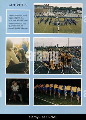Dieses Jahrbuch dokumentiert die Schüler, Lehrer, Vereine, Leichtathletik und verschiedene Veranstaltungen aus dem Schuljahr 1978-1979 an der Edison High School. Stockfoto