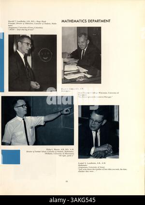 Das Blake Yearbook 1966, „Call O' Pan“, dokumentiert die Schüler, Lehrer, Vereine, Leichtathletik und andere wichtige Ereignisse, die das Schuljahr 1965-1966 prägten. Stockfoto