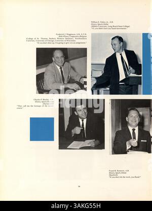 Das Blake Yearbook „Call O' Pan“ 1966 zeigt das akademische Jahr 1965-1966 und dokumentiert das Leben der Studenten, die Lehrkräfte, sportliche Leistungen und gesellschaftliche Veranstaltungen. Stockfoto