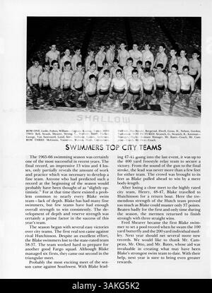 Die 1966 erschienene Ausgabe des Blake Yearbook, „Call O' Pan“, dokumentiert das Leben der Schüler, akademische Leistungen, Sport und außerschulische Aktivitäten an der Blake School während des Schuljahres 1965-1966. Stockfoto