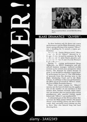 Die 1966 erschienene Ausgabe des Jahrbuchs „Call O' Pan“ der Blake School reflektiert das Schülerleben, den Sport, die Schultraditionen und außerschulische Aktivitäten während des akademischen Jahres 1965-1966. Stockfoto