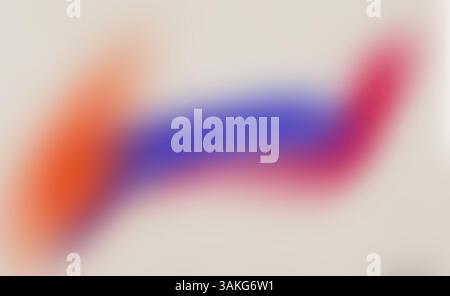 Retro-Verlaufshintergrund mit blauer und orangener Kornstruktur. Digitale Kommunikationsvorlage der Business-Technologie, künstliches Intelligenzelement, Stockfoto