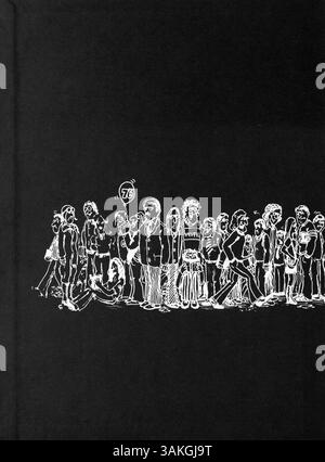 Contrails '73, das Lindbergh High Yearbook von 1973, dokumentiert die Erfahrungen von Schülern, Lehrern, Leichtathletik und Schulveranstaltungen im Schuljahr 1972-1973. Stockfoto
