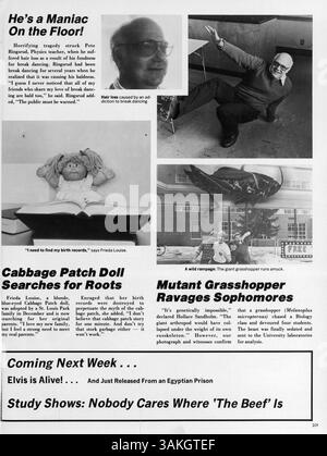 Das Echowan '84 Yearbook der St. Louis Park High School dokumentiert das akademische Jahr 1983-1984 mit Schülern, Clubs, Dozenten und wichtigen Veranstaltungen während des gesamten Schuljahres. Stockfoto