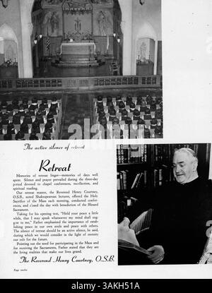 Das Angelus Yearbook 1945 der Academy of Holy Angels zeigt Schüler, Lehrer, Leichtathletik, Vereine und Veranstaltungen aus dem Schuljahr 1944-1945. Stockfoto