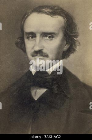 April 2017: Edgar Allan Poe (1809-49), US-amerikanischer Autor und Poet, Portrait, 1840er Jahre (Bild: © JT Vintage/Glasshouse Via ZUMA Wire) Stockfoto