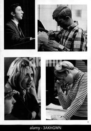 Diese Ausgabe des Jahrbuchs „Sagamore“ von der Roosevelt High School aus dem Jahr 1967 dokumentiert die akademischen und außerschulischen Leistungen, Schülerporträts und Schlüsselereignisse des Schuljahres 1966-1967 und reflektiert die Geschichte und Kultur der afroamerikanischen Kultur. Stockfoto