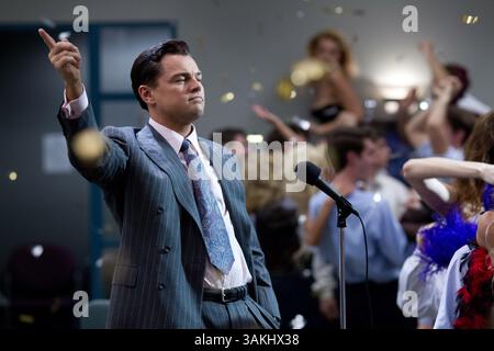 16. Januar 2014: Schauspieler LEONARDO DICAPRIO nominiert für den besten Hauptdarsteller des „Wolf of Wall Street“ – Academy Awards 2014. IM BILD: Leonardo Dicaprio als Jordan Belfort in Paramount Pictures „The Wolf of Wall Street“. (Kreditbild: © Paramount Pictures/Entertainment Pictures/ZUMAPRESS.com) Stockfoto