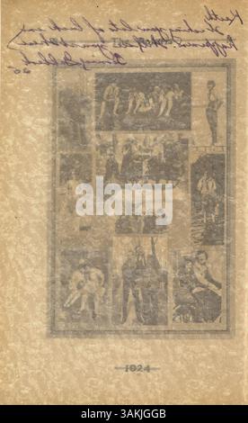 Das Polaris Jahrbuch 1924 der North High School fasst die Höhepunkte des akademischen Jahres 1923-1924 zusammen und zeigt die Beiträge afroamerikanischer Studenten und Dozenten in der Schulgemeinschaft. Stockfoto