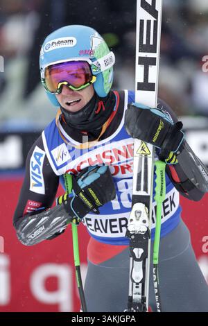 Dezember 2013 - Beaver Creek, Colorado, USA S - Ted Ligety (18) aus den USA nach dem fünften Platz in den Birds of Prey Audi FIS World Cup Herren Super-G in Beaver Creek, Colorado. (Kreditbild: © Erich Schlegel/ZUMAPRESS.com) Stockfoto