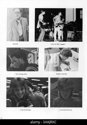 Das Jahrbuch „Eighty Two Centralian“ 1982 der Central High School beleuchtet Schüler, Lehrer, Vereine, Leichtathletik und wichtige Veranstaltungen aus dem akademischen Jahr 1981-1982. Stockfoto