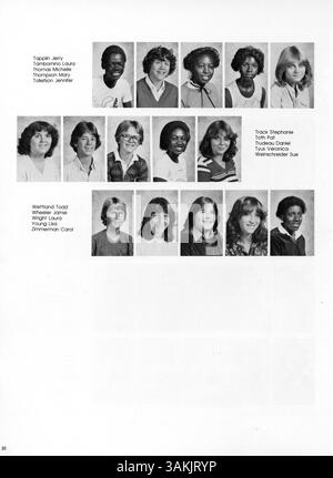 Das Jahrbuch 1982 Central High „Eighty Two Centralian“ zeigt Schüler, Vereine, Lehrer, Leichtathletik und wichtige Veranstaltungen aus dem Schuljahr 1981-1982. Stockfoto
