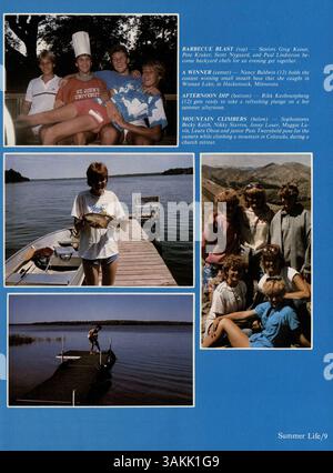 Das Jahrbuch „Aurean“ 1986 der Richfield High School dokumentiert die Schüler, Lehrer, Vereine, Leichtathletik und Veranstaltungen des Schuljahres 1985-1986. Stockfoto