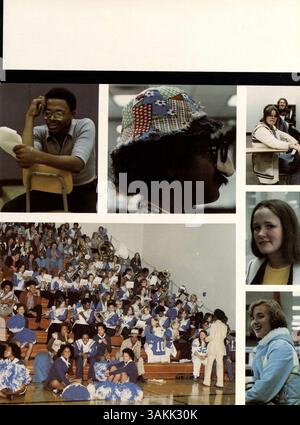 „Polaris“, das Jahrbuch der North High School 1978, dokumentiert die Schüler, Mitarbeiter, Vereine, Sport, und wichtige Ereignisse aus dem Schuljahr 1977-1978. Stockfoto