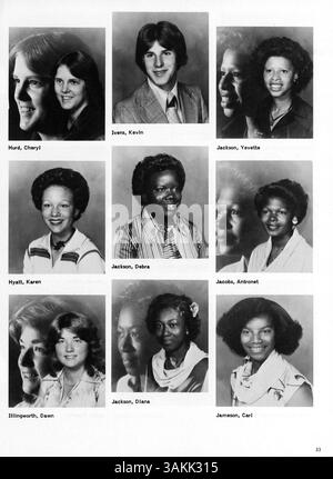 Polaris 1978, das Jahrbuch der North High School, fasst die wichtigsten Ereignisse, Leichtathletik, Schüler und Lehrer aus dem akademischen Jahr 1977-1978 zusammen. Stockfoto