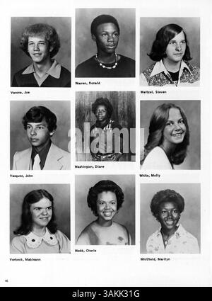 Das Jahrbuch „Polaris“ 1978 der North High School dokumentiert die Schüler, Lehrer, Leichtathletik, Vereine und Veranstaltungen des akademischen Jahres 1977-1978. Stockfoto