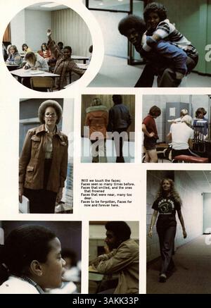 Dieses Jahrbuch der North High School mit dem Titel "Polaris" zeigt die Schüler, Lehrkräfte, Clubs, Sportmannschaften und wichtige Veranstaltungen aus dem akademischen Jahr 1977-1978. Stockfoto