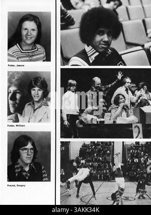 Das Polaris Jahrbuch 1978 der North High School dokumentiert die Schüler, Lehrer, Vereine, Leichtathletik und Veranstaltungen des Schuljahres 1977-1978. Stockfoto