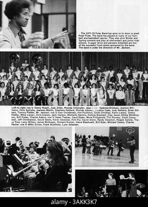 Das Polaris Jahrbuch 1978 der North High School beleuchtet die Veranstaltungen, Leichtathletik, Vereine und das Studentenleben des akademischen Jahres 1977-1978. Stockfoto