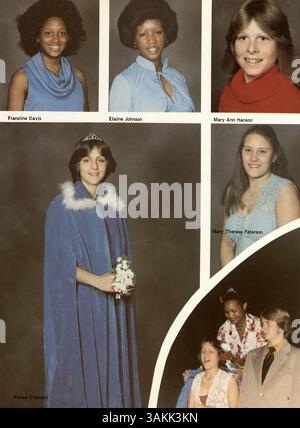 Polaris 1978, das North High Yearbook, zeigt die Höhepunkte der Leistungen von Schülern, Lehrkräften, Schulvereinen, Sportveranstaltungen und anderen bedeutenden Veranstaltungen aus dem akademischen Jahr 1977-1978. Stockfoto