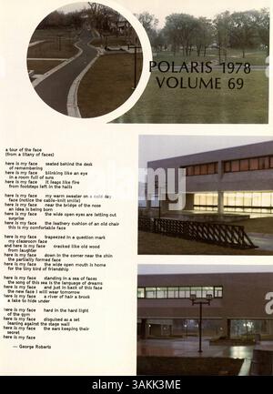 Das Polaris Jahrbuch 1978 der North High School fängt Momente des Schülerlebens, der Lehrkörper, der Sportmannschaften und der Clubaktivitäten aus dem Schuljahr 1977-1978 ein und bewahrt Erinnerungen für zukünftige Alumni. Stockfoto