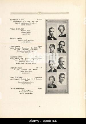 Das Hesperian Yearbook 1917 der West High School zeigt die Höhepunkte des akademischen Jahres 1916-1917 und dokumentiert die Leistungen der Schüler, Lehrkräfte, Sportmannschaften und außerschulische Vereine. Stockfoto