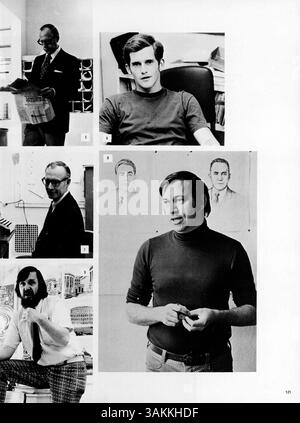 Das Jahrbuch „Bravura“ 1975 der Blake High School dokumentiert die Geschichte der Schüler, der Leichtathletik, der Clubs, der Fakultät und der afroamerikanischen Geschichte während des Schuljahres 1974-1975. Stockfoto