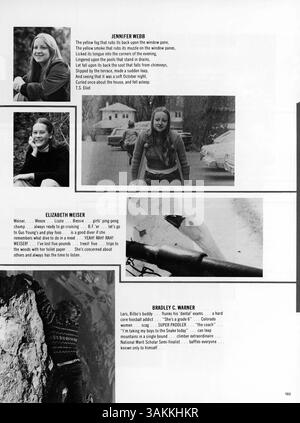 Das „Bravura“ Jahrbuch 1975 der Blake High School spiegelt die Leistungen von Schülern, Lehrern und der Gemeinschaft während des akademischen Jahres 1974-1975 wider und beleuchtet die Geschichte der afroamerikanischen Bevölkerung. Stockfoto