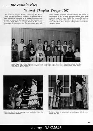 Das Berufsjahrbuch 1962 Tradewind aus Hennepin County dokumentiert die Erfahrungen der Schüler und Lehrkräfte im Schuljahr 1961-1962 mit besonderem Schwerpunkt auf afroamerikanischer Geschichte und Kultur. Stockfoto