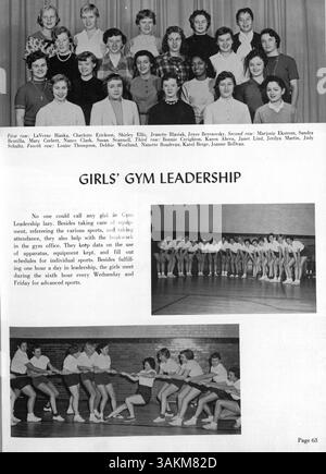 Das Polaris Yearbook 1958 der North High School beleuchtet die Aktivitäten von Schülern, Lehrern und Clubs sowie die Beiträge der afroamerikanischen Geschichte zum Schuljahr 1957-1958. Stockfoto