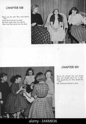 Diese Ausgabe des Polaris Yearbook von North High aus dem Jahr 1958 zeigt die Leistungen von Schülern, Lehrkräften und Sportmannschaften und betont die Beiträge der Afroamerikaner während des Schuljahres 1957-1958. Stockfoto