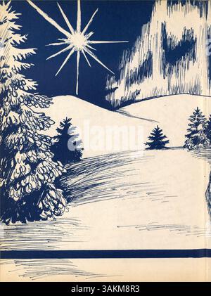Das Polaris Yearbook 1958 der North High School beleuchtet das akademische Jahr 1957-1958 und dokumentiert Schüler, Lehrer, Clubs, Sport, und afroamerikanische Geschichte als integraler Bestandteil der Schulkultur. Stockfoto