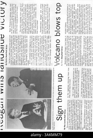 Das Windigo Jahrbuch 1981 von der Edina West High erfasst die Schülerschaft, die Lehrkräfte, die sportlichen Leistungen und die außerschulischen Clubs der Schule und hebt die Ereignisse und Leistungen des Jahres hervor. Stockfoto