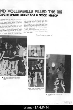 Das Windigo Jahrbuch 1981 der Edina West High School zeigt Schüler, Lehrer, Vereine, Leichtathletik und wichtige Schulveranstaltungen aus dem Schuljahr 1980-1981. Stockfoto