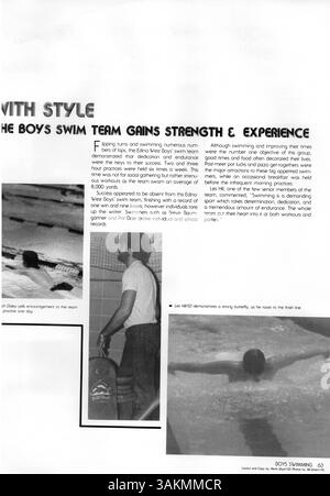 Das Windigo Jahrbuch 1981 der Edina West High School präsentiert eine visuelle Aufzeichnung von Schülern, Lehrern, Leichtathletik, Clubs und Schulveranstaltungen aus dem akademischen Jahr 1980-1981. Stockfoto