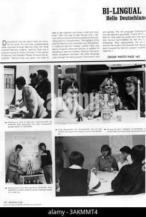 Das Windigo Jahrbuch 1981 der Edina West High School beleuchtet die Aktivitäten der Schüler, Beiträge der Lehrkräfte, sportliche Teams und wichtige Schulveranstaltungen aus dem Schuljahr 1980-1981. Stockfoto