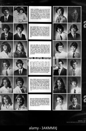 Das Windigo-Jahrbuch 1981 der Edina West High School dokumentiert die Schülerschaft, die Schulvereine, die Leichtathletik und beachtliche Beiträge der Fakultäten während des akademischen Jahres 1980-1981. Stockfoto