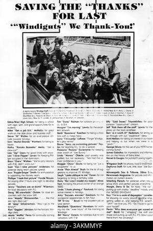 Das Windigo Jahrbuch 1981 der Edina West High School dokumentiert die wichtigsten Momente des akademischen Jahres 1980-1981 und hebt Schüler, Lehrer, Leichtathletik und Schulclubs hervor. Stockfoto