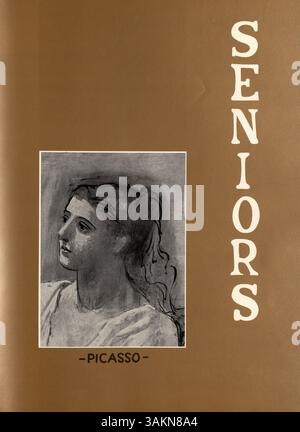 Dieses 1961 Jahrbuch von der Northrop Collegiate High School, The Tatler, dokumentiert das Leben der Schüler, die Fakultät, die Leichtathletik, Clubs und Schlüsselveranstaltungen aus dem Schuljahr 1960-1961. Stockfoto