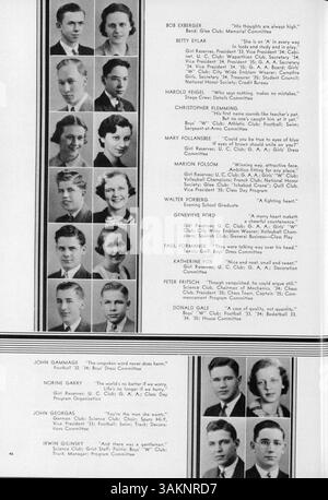 Das Washburn Yearbook 1935 bietet eine Momentaufnahme der Washburn High School Community durch Fotos, Veranstaltungen und akademische Meilensteine aus dem Schuljahr 1934-1935. Stockfoto